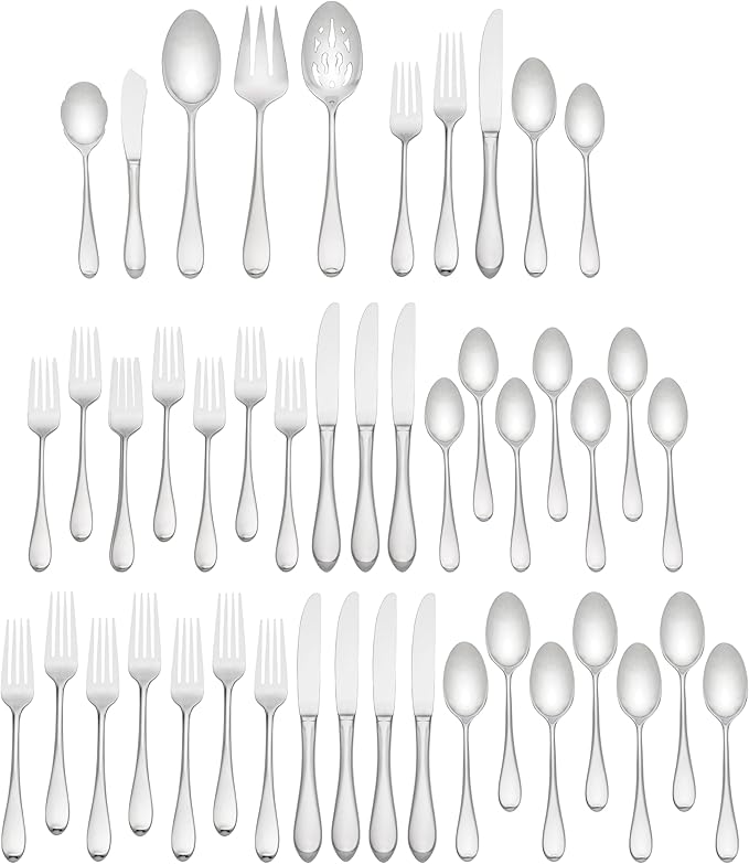 Gorham Flatware Set Dover Mirror Finish 50 Piece Service for 8