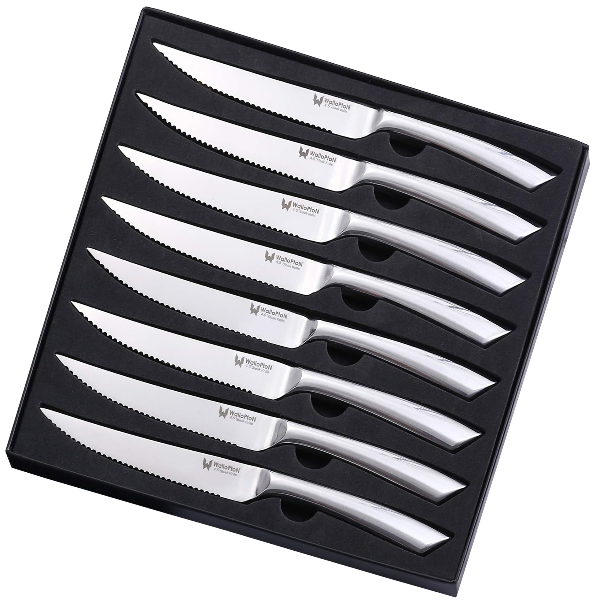 Oneida Steak Knife Set Serrated Hollow Handle 8 Piece